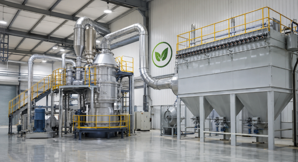 Modern clean industrial processing workshop